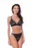 Seksowna czarna bielizna biustonosz i stringi Loretta L/XL